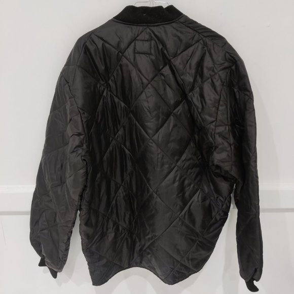 USED DEFECT Polar King By Key Men's Quilted Light Jacket Black Size MT $70 BB336 - Picture 2 of 2